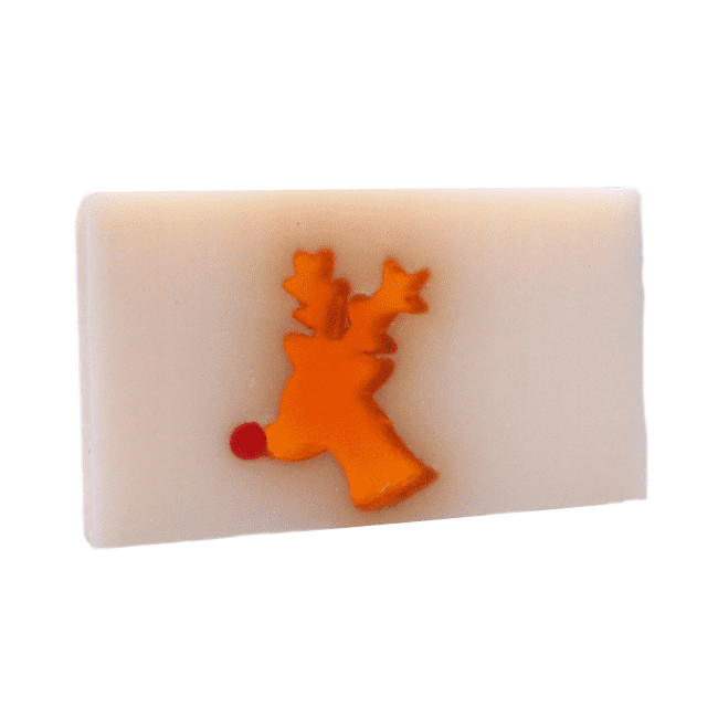 Christmas Rudolph Orange Cinnamon Glycerin Soap Slice - Bath Bubble & Beyond 120g